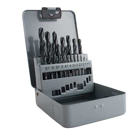 Sada vrtáků HSS 19ks (1,0-10,0mm), plechový box