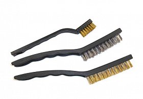 Set ručních kartáčů s plastovou rukojetí