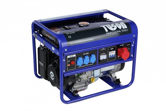 TUSON - Benzínová elektrocentrála 5000W OHV, AVR, třífázová, výstup 3x230V + 1x380V