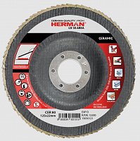 Lamelový kotouč 125mm P80 HERMAN LX-10 Area | KERAMIKA | na nerez a legované oceli