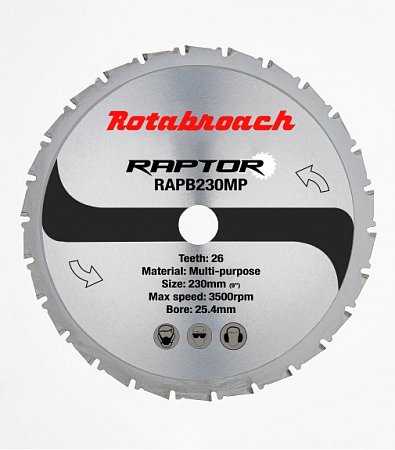 ROTABROACH řezný víceúčelový kotouč RAPTOR 230 mm