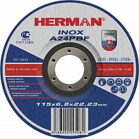 HERMAN brusný kotouč na nerez 115x6,8 mm A24PBF