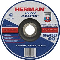 HERMAN brusný kotouč na nerez 150x6,8 mm A24PBF