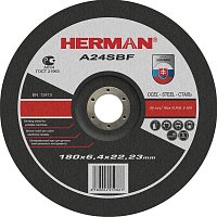 HERMAN brusný kotouč na ocel 180 x 6,4 mm A24SBF