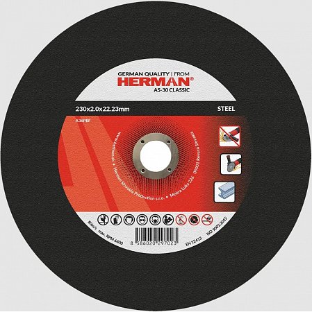 HERMAN řezný kotouč na ocel 230x2,0mm Classic AS-30 A36PBF