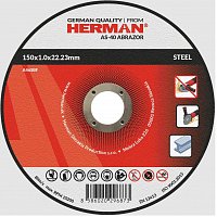 HERMAN řezný kotouč na ocel 150 x 1,0 mm Abrasor AS-40 s prolisem A46SBF